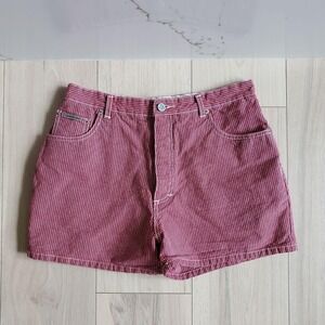 Vintage Calvin Klein‎ Jeans Denim Shorts Juniors 11 Red Mom High Rise Summer